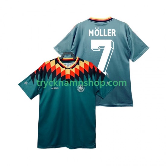 Tyskland MOLLER 7 1994 Tröja Retro 2:a Matchställ Män Kortärmad
