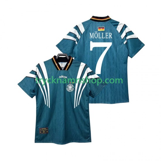 Tyskland MOLLER 7 1996 Tröja Retro 2:a Matchställ Män Kortärmad