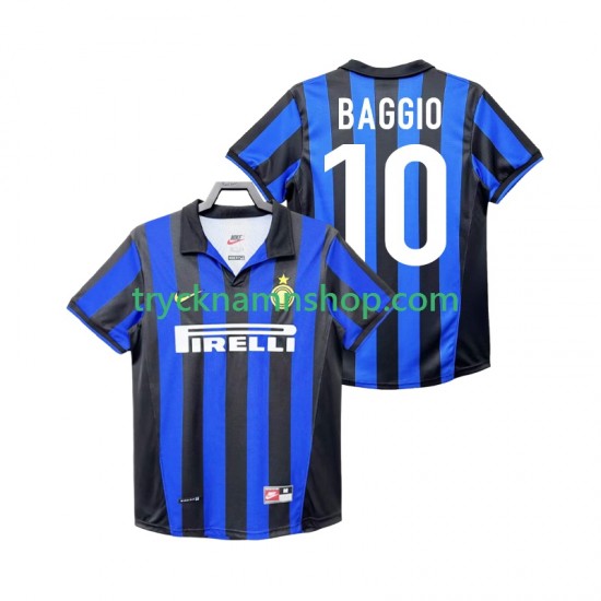 Inter Milan BAGGIO 10 1998 1999 Tröja Retro 1:a Matchställ Män Kortärmad