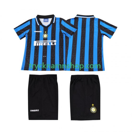 Inter Milan 1997 1998 Tröja Retro 1:a Matchställ Barn Kortärmad