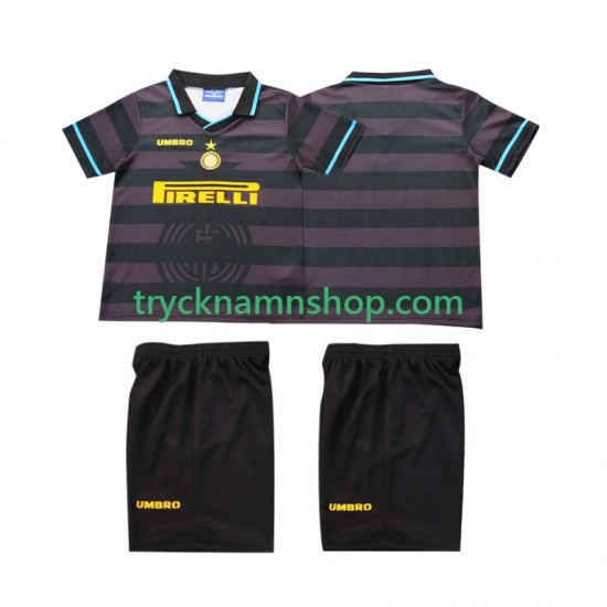 Inter Milan 1997 1998 Tröja Retro 3:e Matchställ Barn Kortärmad