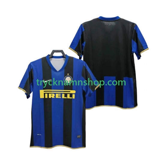 Inter Milan Champions League 2008 2009 Tröja Retro 1:a Matchställ Män Kortärmad