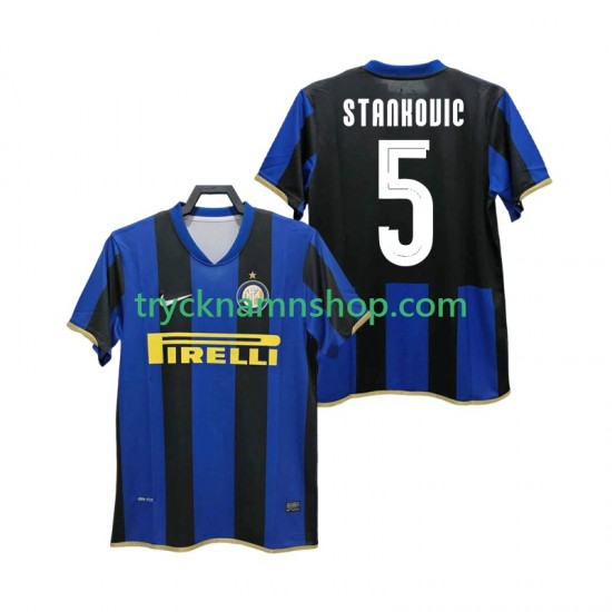 Inter Milan STANKOVIC 5 Champions League 2008 2009 Tröja Retro 1:a Matchställ Män Kortärmad