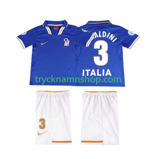 Italien MALDINI 3 1996 Tröja Retro 1:a Matchställ Barn Kortärmad