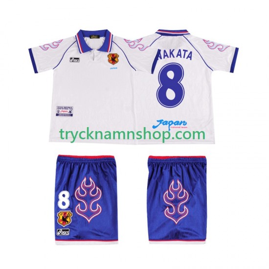 Japan NAKATA 8 1998 Tröja Retro 2:a Matchställ Barn Kortärmad