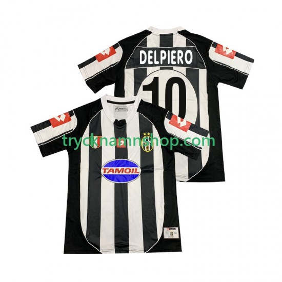 Juventus DEL PIERO 10 2002 2003 Tröja Retro 1:a Matchställ Män Kortärmad