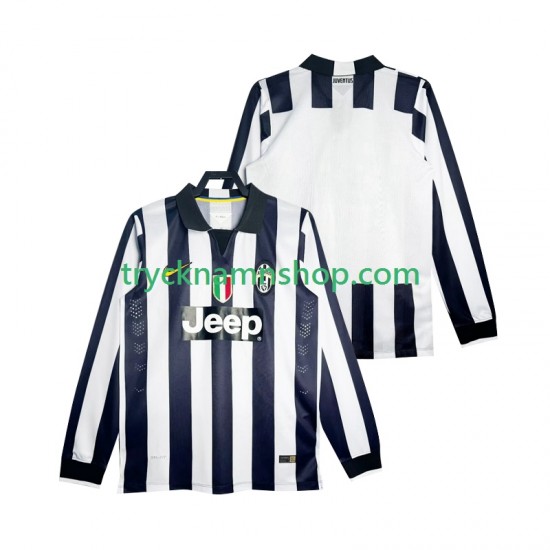 Juventus 2014 2015 Tröja Retro 1:a Matchställ Män Långärmad