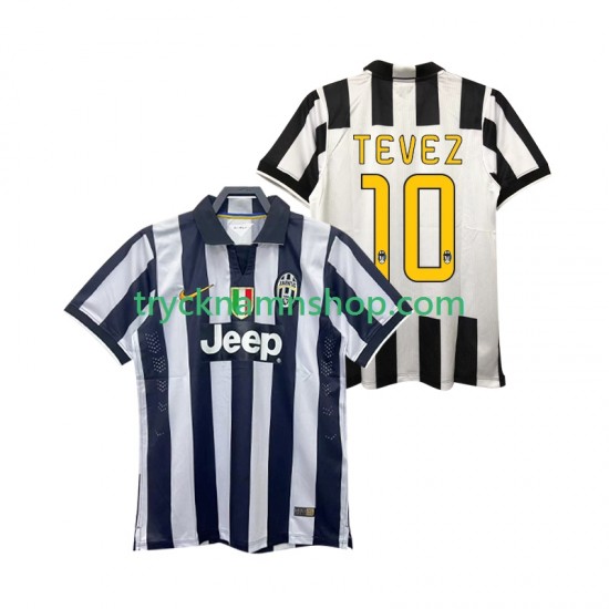 Juventus TEVEZ 10 2014 2015 Tröja Retro 1:a Matchställ Män Kortärmad
