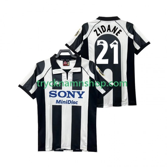 Juventus ZIDANE 21 1997 1998 Tröja Retro 1:a Matchställ Män Kortärmad