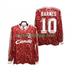 Liverpool BARNES 10 1989 1991 Tröja Retro 1:a Matchställ Män Långärmad
