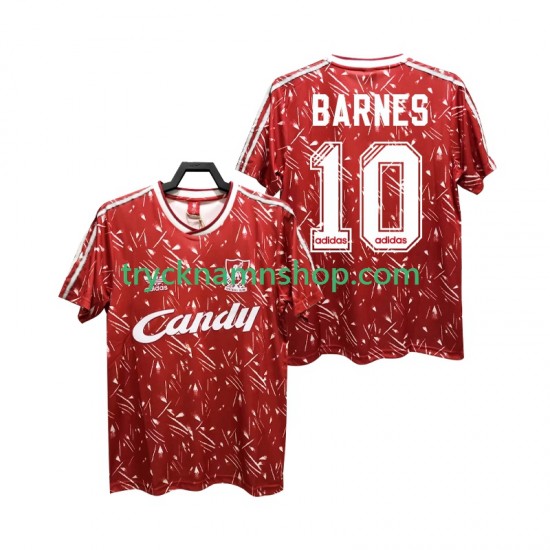 Liverpool BARNES 10 1989 1991 Tröja Retro 1:a Matchställ Män Kortärmad