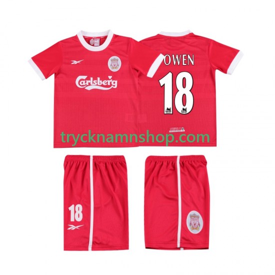 Liverpool OWEN 18 LWP 1997 1998 Tröja Retro 1:a Matchställ Barn Kortärmad