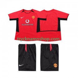 Manchester United 2002 2004 Tröja Retro 1:a Matchställ Barn Kortärmad