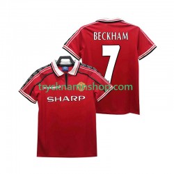 Manchester United BECKHAM 7 1998 1999 Tröja Retro 1:a Matchställ Män Kortärmad