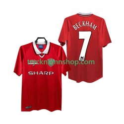 Manchester United BECKHAM 7 1999 2000 Tröja Retro 1:a Matchställ Män Kortärmad