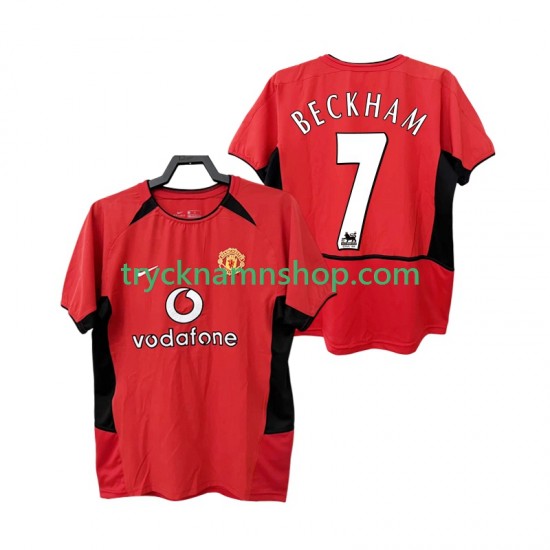 Manchester United BECKHAM 7 2002 2004 Tröja Retro 1:a Matchställ Män Kortärmad