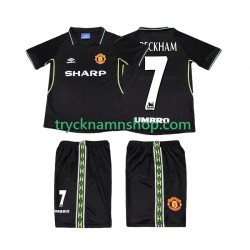 Manchester United Beckham 7 1998 1999 Tröja Retro 3:e Matchställ Barn Kortärmad