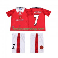 Manchester United CANTONA 7 1996 1997 Tröja Retro 1:a Matchställ Barn Kortärmad