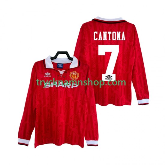 Manchester United CANTONA 7 1992 1994 Tröja Retro 1:a Matchställ Män Långärmad