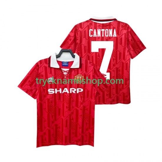 Manchester United CANTONA 7 1992 1994 Tröja Retro 1:a Matchställ Män Kortärmad