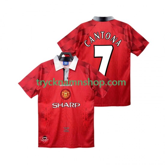 Manchester United CANTONA 7 1996 1997 Tröja Retro 1:a Matchställ Män Kortärmad