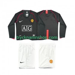 Manchester United 2007 2008 Tröja Retro 2:a Matchställ Barn Långärmad