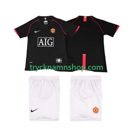 Manchester United 2007 2008 Tröja Retro 2:a Matchställ Barn Kortärmad