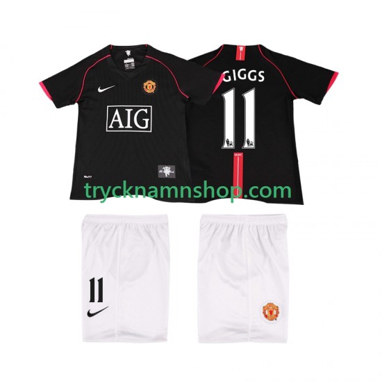 Manchester United GIGGS 11 2007 2008 Tröja Retro 2:a Matchställ Barn Kortärmad