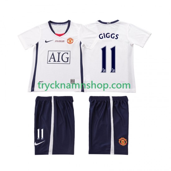 Manchester United GIGGS 11 Champions League 2008 2009 Tröja Retro 2:a Matchställ Barn Kortärmad