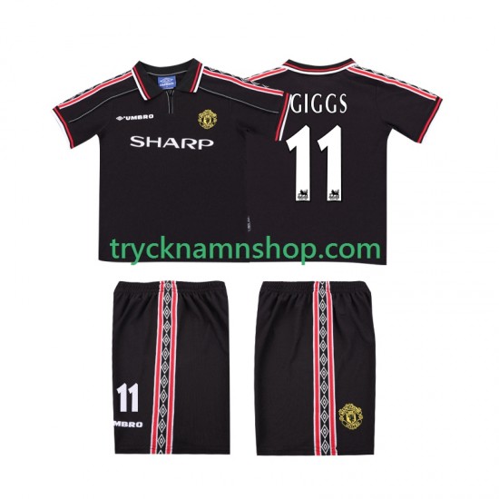 Manchester United GIGGS 11 1998 1999 Tröja Retro 2:a Matchställ Barn Kortärmad