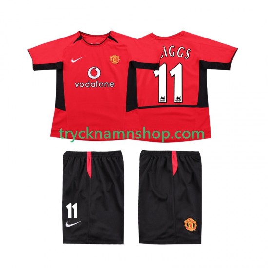 Manchester United GIGGS 11 2002 2004 Tröja Retro 1:a Matchställ Barn Kortärmad