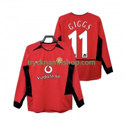 Manchester United GIGGS 11 2002 2004 Tröja Retro 1:a Matchställ Män Långärmad