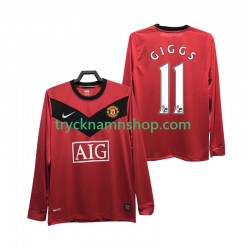 Manchester United GIGGS 11 2009 2010 Tröja Retro 1:a Matchställ Män Långärmad