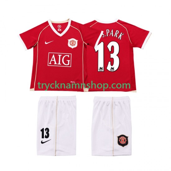 Manchester United J.S.PARK 13 2006 2007 Tröja Retro 1:a Matchställ Barn Kortärmad