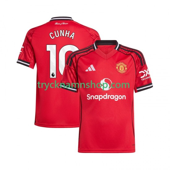 Manchester United Matheus Cunha 10 2025-2026 Tröja 1:a Matchställ Män Kortärmad