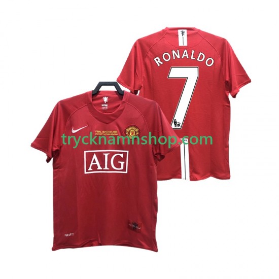 Manchester United RONALDO 7 2007 2008 Tröja Retro 1:a Matchställ Män Kortärmad