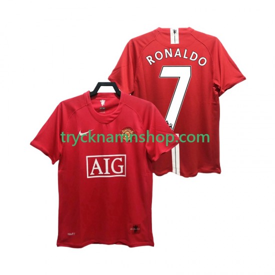 Manchester United RONALDO 7 Premier League 2007 2008 Tröja Retro 1:a Matchställ Män Kortärmad