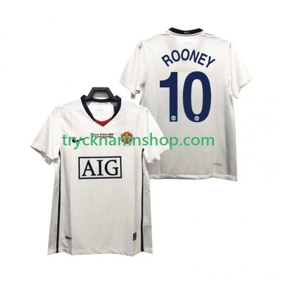 Manchester United ROONEY 10 Champions League 2008 2009 Tröja Retro 2:a Matchställ Män Kortärmad