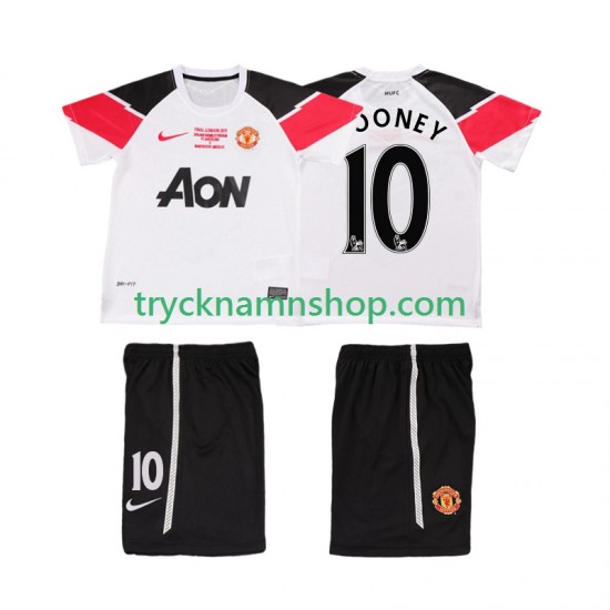 Manchester United ROONEY 10 Champions League 2011 2012 Tröja Retro 3:e Matchställ Barn Kortärmad