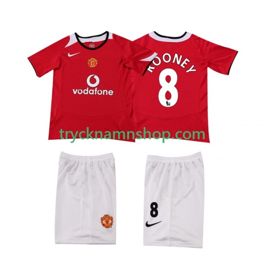 Manchester United ROONEY 8 2005 2006 Tröja Retro 1:a Matchställ Barn Kortärmad
