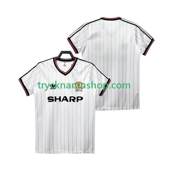 Manchester United 1983 1984 Tröja Retro 2:a Matchställ Män Kortärmad