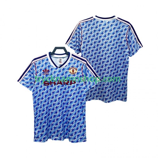 Manchester United 1990 1992 Tröja Retro 2:a Matchställ Män Kortärmad