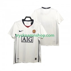 Manchester United Premier League 2008 2009 Tröja Retro 2:a Matchställ Män Kortärmad