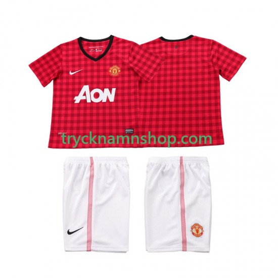 Manchester United 2012 2013 Tröja Retro 1:a Matchställ Barn Kortärmad
