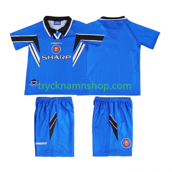 Manchester United 1996 1998 Tröja Retro 3:e Matchställ Barn Kortärmad