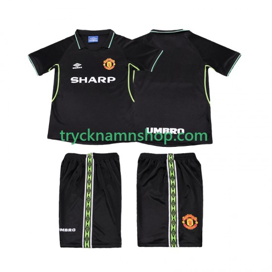 Manchester United 1998 1999 Tröja Retro 3:e Matchställ Barn Kortärmad