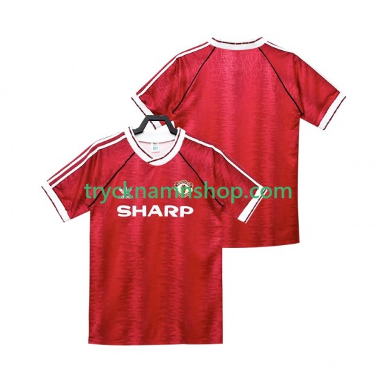 Manchester United 1990 1992 Tröja Retro 1:a Matchställ Män Kortärmad