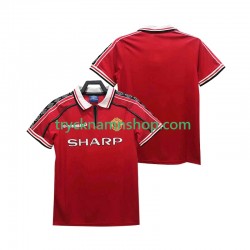 Manchester United 1998 1999 Tröja Retro 1:a Matchställ Män Kortärmad