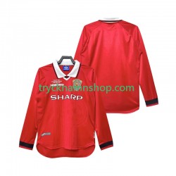 Manchester United 1999 2000 Tröja Retro 1:a Matchställ Män Långärmad