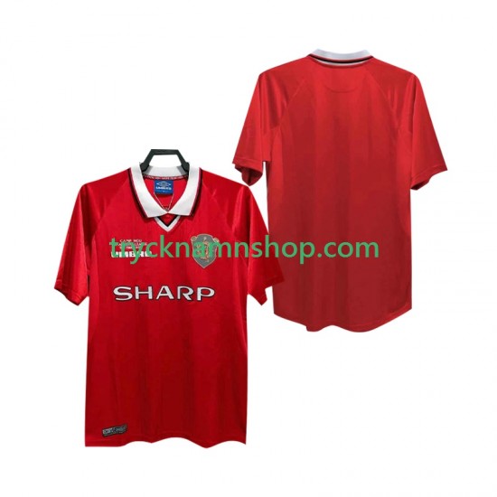 Manchester United 1999 2000 Tröja Retro 1:a Matchställ Män Kortärmad